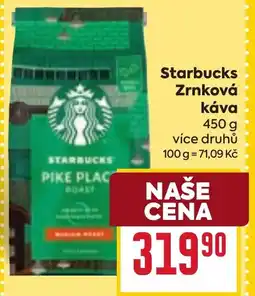 Billa Starbucks Zrnková káva nabídka
