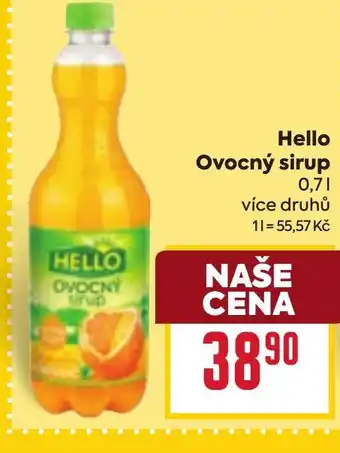 Billa Hello Ovocný sirup nabídka