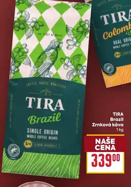 Billa TIRA Brazil Zrnková káva nabídka