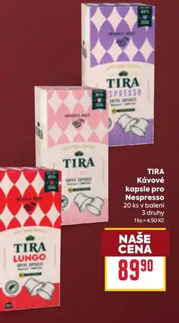Billa TIRA Kávové kapsle pro Nespresso nabídka