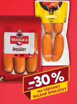 Billa Na všechny balené špekáčky nabídka