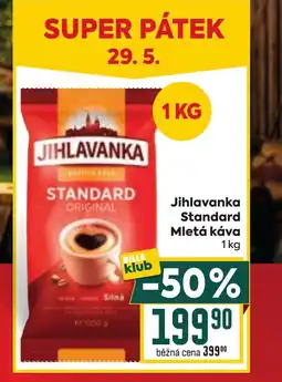 Billa Jihlavanka Standard Mletá káva nabídka