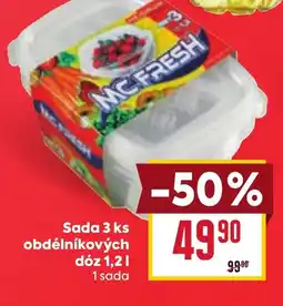 Billa Sada 3 ks obdélníkových dóz nabídka