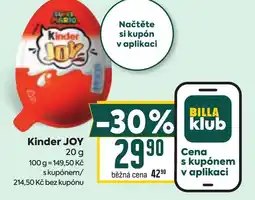 Billa Kinder Joy nabídka