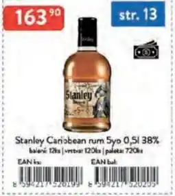 Qanto Stanley Caribbean rum 5yo 38% nabídka