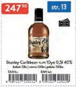 Qanto Stanley Caribbean rum 10yo 40% nabídka