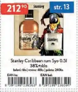 Qanto Stanley Caribbean rum 5yo 38% nabídka