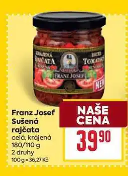 Billa Franz Josef Sušená rajčata celá, krájená 180/110 g nabídka