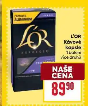 Billa L'OR Kávové kapsle 1 balení nabídka