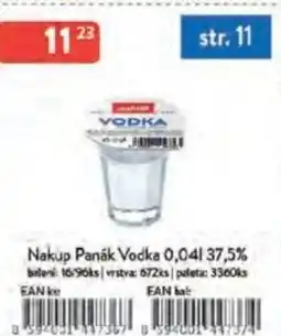 Qanto Nakup Panák Vodka 37,5% nabídka