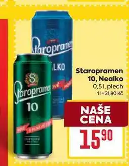 Billa Staropramen 10 0,5l, plech nabídka