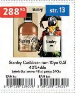 Qanto Stanley Caribbean rum 10yo 40% nabídka