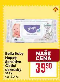 Billa Bella Happy Sensitive Čisticí ubrousky 56 ks nabídka