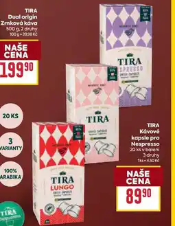 Billa TIRA Κάvové kapsle pro Nespresso 20 ks nabídka