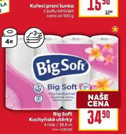Billa Big Soft Kuchyňské utěrky 4 role nabídka