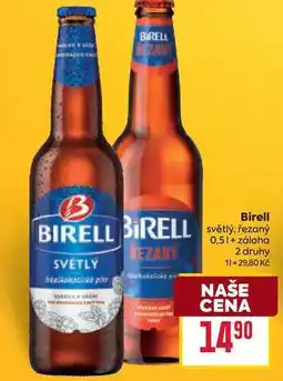 Billa Birell světlý, řezaný nabídka
