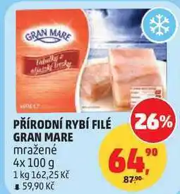 Penny Market PŘÍRODNÍ RYBÍ FILÉ GRAN MARE mražené nabídka