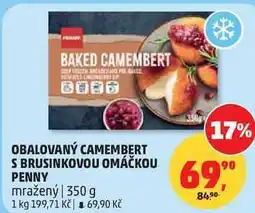 Penny Market OBALOVANÝ CAMEMBERT S BRUSINKOVOU OMÁČKOU PENNY mražený nabídka