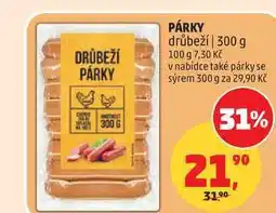Penny Market PÁRKY drůbeží nabídka