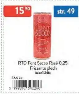 Qanto RTD Font Secco Rosé nabídka
