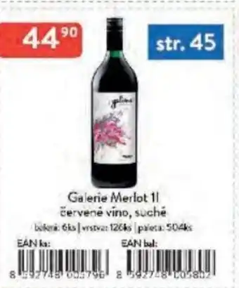 Qanto Galerie Merlot červené víno, suché nabídka