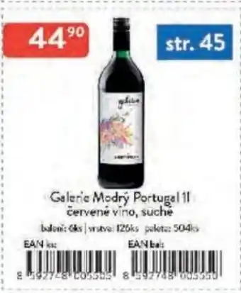 Qanto Galerie Modrý Portugal červené vino, suché nabídka