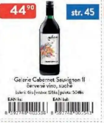 Qanto Galerie Cabernet Sauvignon červené víno, suche nabídka