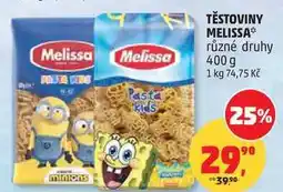 Penny Market TĚSTOVINY MELISSA různé druhy nabídka