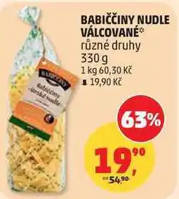 Penny Market BABIČČINY NUDLE VÁLCOVANÉ různé druhy nabídka
