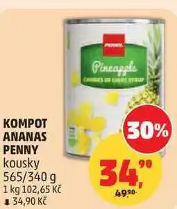 Penny Market KOMPOT ANANAS PENNY kousky, 565/340 g nabídka
