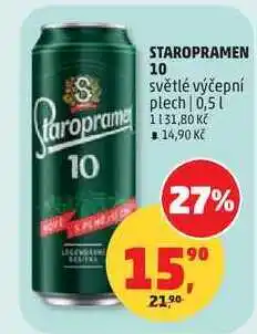 Penny Market STAROPRAMEN 10 světlé výčepní plech nabídka