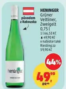 Penny Market HENINGER Grüner původem Veltliner nabídka