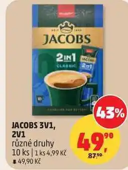 Penny Market JACOBS 3V1, 2V1 různé druhy, 10 ks nabídka