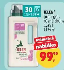 Penny Market JELEN prací gel, různé druhy nabídka
