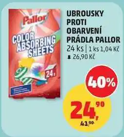 Penny Market UBROUSKY PROTI OBARVENÍ ABSORBING PRÁDLA PALLOR SHEETS, 24 ks nabídka