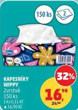 Penny Market KAPESNÍKY WIPPY, 2vrstvé 150 ks nabídka