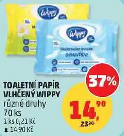 Penny Market TOALETNÍ PAPÍR VLHČENÝ WIPPY různé druhy, 70 ks nabídka