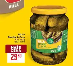 Billa BILLA Okurky 4-7 cm nabídka