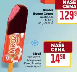 Billa Kinder Bueno Cones multipack nabídka
