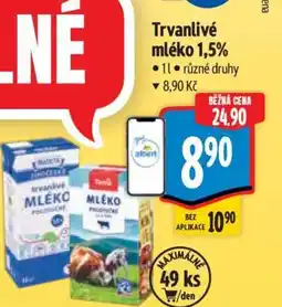 Albert Trvanlivé mléko 1,5 nabídka