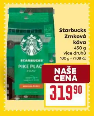 Billa Starbucks Zrnková káva nabídka
