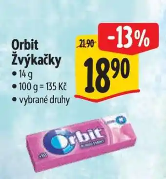 Albert Orbit žvýkačky nabídka