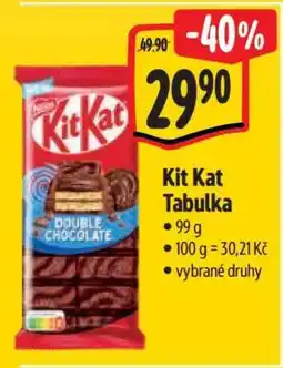 Albert Kit Kat Tabulka nabídka