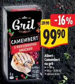 Albert Albert Camembert na gril nabídka