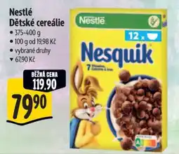 Albert Nestlé Dětské cereálie nabídka