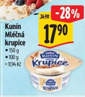 Albert Kunín Mléčná krupice nabídka
