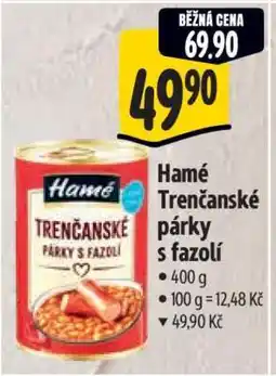 Albert Hamé Trenčanské párky s fazolí nabídka