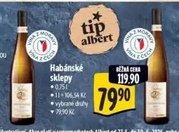 Albert Habánské sklepy nabídka