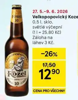 Tesco Velkopopovický Kozel nabídka
