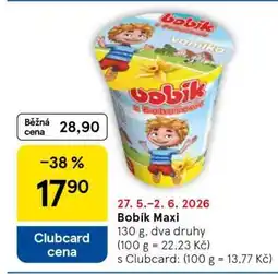 Tesco Bobík Maxi nabídka